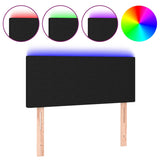 LED Headboard Black 100 cm Fabric - Front View