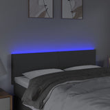LED Headboard Dark Grey 144 cm Fabric - Side View