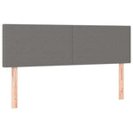 LED Headboard Dark Grey 144 cm Fabric