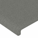 LED Headboard Dark Grey 160 cm Fabric