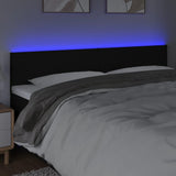 LED Headboard Black 200 cm Fabric - Side View