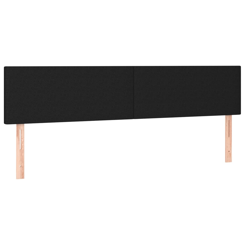 LED Headboard Black 200 cm Fabric