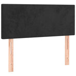LED Headboard Black 100 cm Velvet
