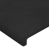 LED Headboard Black 100 cm Velvet - 45-Degree Angle