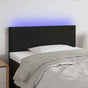 LED Headboard Black 100 cm Velvet