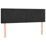 LED Headboard Black 144 cm Velvet - Top-Down View