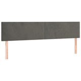 LED Headboard Dark Grey 200 cm Velvet - Top-Down View