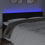 LED Headboard Black 200 cm Velvet - Side View