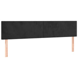 LED Headboard Black 200 cm Velvet - Top-Down View