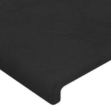 LED Headboard Black 200 cm Velvet - 45-Degree Angle