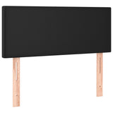 LED Headboard Black 100 cm Faux Leather - Top-Down View