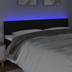 LED Headboard Black 160 cm Faux Leather