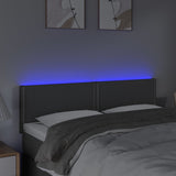 LED Headboard Dark Grey 144 cm Fabric - Side View