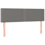 LED Headboard Dark Grey 144 cm Fabric