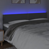LED Headboard Dark Grey 160 cm Fabric - Side View