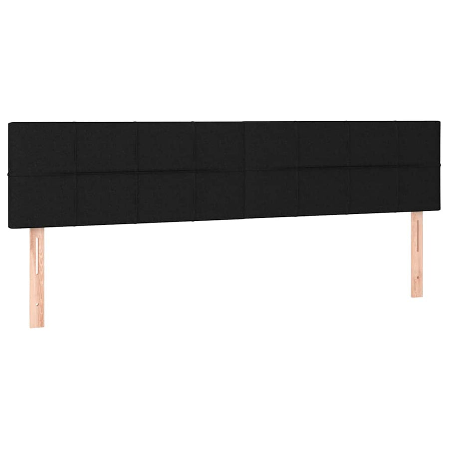 LED Headboard Black 160 cm Fabric