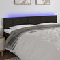 LED Headboard Black 160 cm Fabric