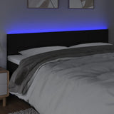 LED Headboard Black 200 cm Fabric - Side View