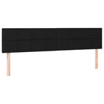 LED Headboard Black 200 cm Fabric