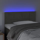 LED Headboard Dark Grey 100 cm Velvet - Side View