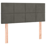 LED Headboard Dark Grey 100 cm Velvet - Top-Down View