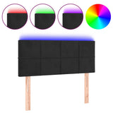 LED Headboard Black 100 cm Velvet - Front View