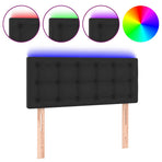 LED Headboard Black 100 cm Faux Leather