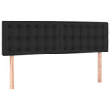 LED Headboard Black 144x5x78/88 cm Faux Leather - Top-Down View