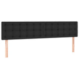 LED Headboard Black 160 cm Faux Leather - Top-Down View