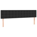 LED Headboard Black 200 cm Faux Leather