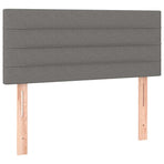 LED Headboard Dark Grey 100 cm Fabric