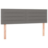LED Headboard Dark Grey 144 cm Fabric