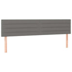 LED Headboard Dark Grey 160 cm Fabric