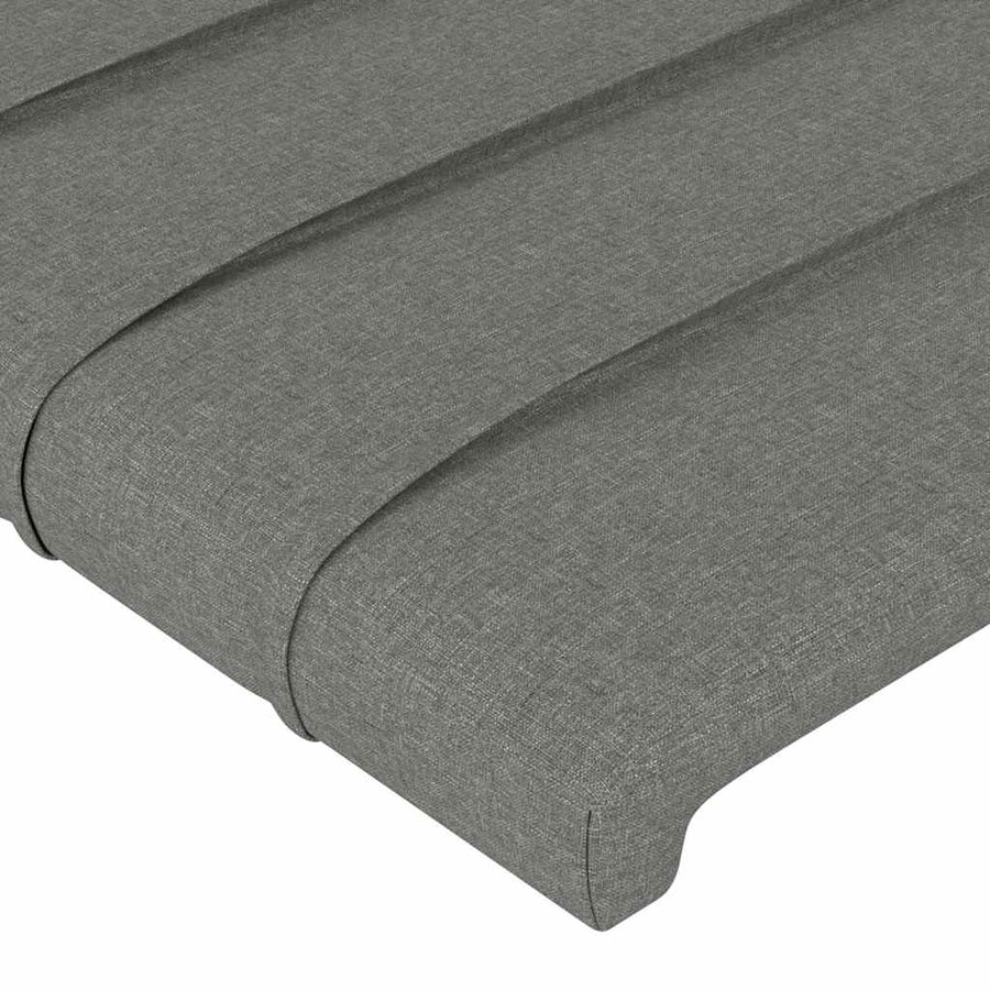 LED Headboard Dark Grey 160 cm Fabric