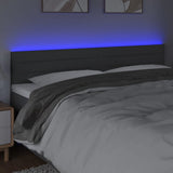 LED Headboard Dark Grey 200 cm Fabric - Side View
