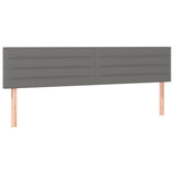 LED Headboard Dark Grey 200 cm Fabric - Top-Down View