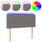 LED Headboard Dark Grey 100 cm Fabric