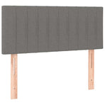 LED Headboard Dark Grey 100 cm Fabric