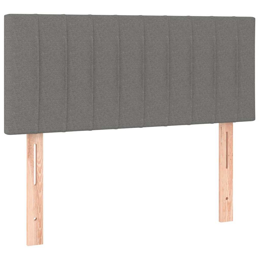 LED Headboard Dark Grey 100 cm Fabric