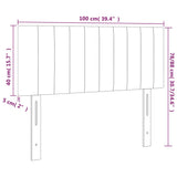 LED Headboard Dark Grey 100x5x78/88 cm Fabric
