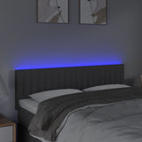 LED Headboard Dark Grey 144 cm Fabric - Side View