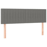 LED Headboard Dark Grey 144 cm Fabric