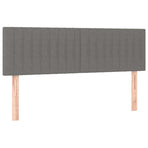 LED Headboard Dark Grey 144 cm Fabric