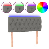 LED Headboard Dark Grey 100 cm Fabric - Front View
