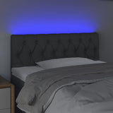 LED Headboard Dark Grey 100 cm Fabric - Side View