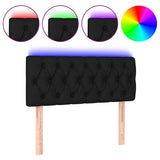 LED Headboard Black 100 cm Fabric - Front View