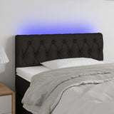 LED Headboard Black 100 cm Fabric