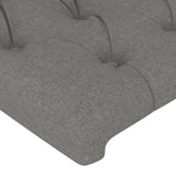 LED Headboard Dark Grey 144 cm Fabric - 45-Degree Angle