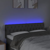 LED Headboard Dark Grey 160 cm Fabric - Side View