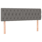 LED Headboard Dark Grey 160 cm Fabric